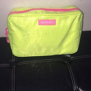 Victoria’s Secret lime green and pink sequence bag